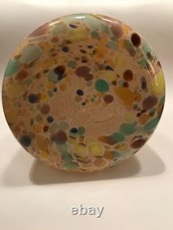 Vase en verre soufflé artistique Maestri Vetrai italien du milieu du siècle, grand et coloré