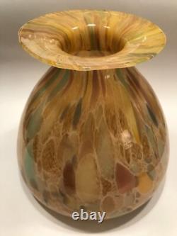Vase en verre soufflé artistique Maestri Vetrai italien du milieu du siècle, grand et coloré