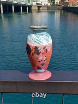 Vase en verre soufflé unique, Jean Claude Novaro, 1991