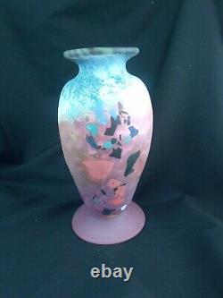 Vase en verre soufflé unique, Jean Claude Novaro, 1991