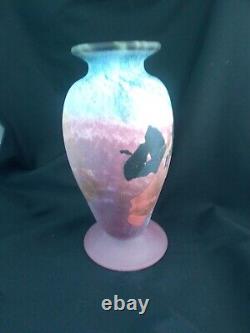 Vase en verre soufflé unique, Jean Claude Novaro, 1991