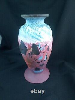 Vase en verre soufflé unique, Jean Claude Novaro, 1991