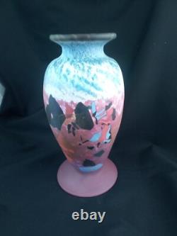 Vase en verre soufflé unique, Jean Claude Novaro, 1991