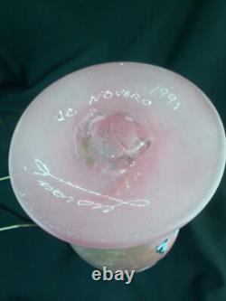 Vase en verre soufflé unique, Jean Claude Novaro, 1991