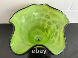 Vase en verre style Murano 34 cm fait main, verre artistique coloré, décoration unique