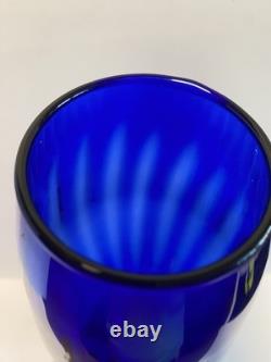 Vase en verre sur pied Empoli des années 1960