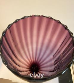 Vase en verre sur pied Empoli des années 1960