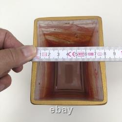 Vase en verre texturé en verre artistique fait main design abstrait lever et coucher de soleil