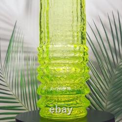 Vase en verre uranium Vaseline Art verre dépression vase en verre jaune Art déco