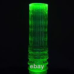 Vase en verre uranium Vaseline Art verre dépression vase en verre jaune Art déco