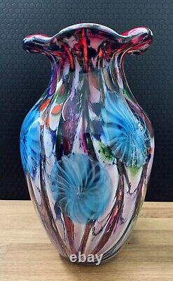 Vase en verre vase à fleurs vase artificiel vase de table art en verre style Murano fleurs décoratives