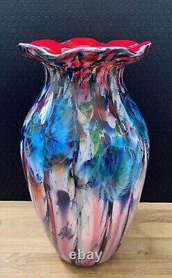 Vase en verre vase à fleurs vase artificiel vase de table art en verre style Murano fleurs décoratives