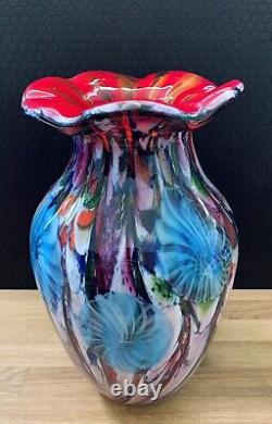 Vase en verre vase à fleurs vase artificiel vase de table art en verre style Murano fleurs décoratives