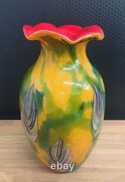 Vase en verre vase à fleurs vase artificiel vase de table art en verre style Murano fleurs décoratives