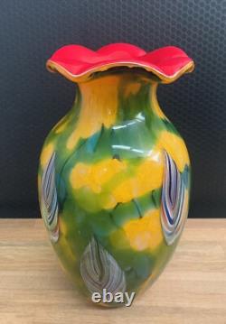 Vase en verre vase à fleurs vase artificiel vase de table art en verre style Murano fleurs décoratives