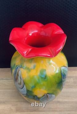 Vase en verre vase à fleurs vase artificiel vase de table art en verre style Murano fleurs décoratives