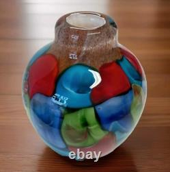 Vase en verre vase à fleurs vase de table 25 cm art en verre style Murano décoration fleurs noble