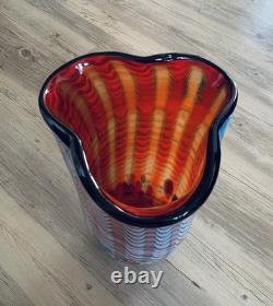 Vase en verre vase fleurs vase art vase de table art en verre décoration style Murano fleurs