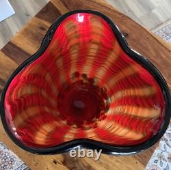 Vase en verre vase fleurs vase art vase de table art en verre décoration style Murano fleurs