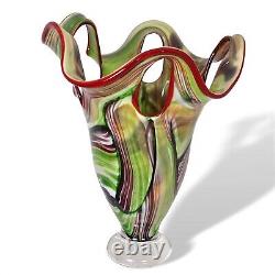 Vase en verre, verre, vase, dans le style antique italien de Murano, hauteur 40cm