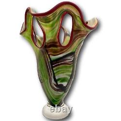 Vase en verre, verre, vase, dans le style antique italien de Murano, hauteur 40cm