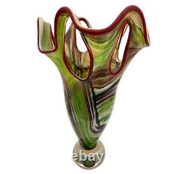 Vase en verre, verre, vase, dans le style antique italien de Murano, hauteur 40cm