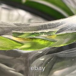 Vase en verre vert Moser Karlsbad, vintage et collectionnable