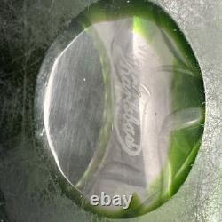 Vase en verre vert Moser Karlsbad, vintage et collectionnable