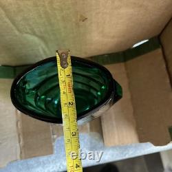 Vase en verre vert bohème Skion Union par Rudolf Schroter