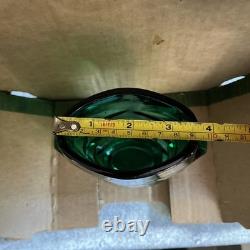 Vase en verre vert bohème Skion Union par Rudolf Schroter