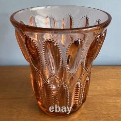 Vase en verre vintage Val Saint Lambert Luxval éphemera années 1930 pêche Art Déco