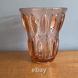 Vase en verre vintage Val Saint Lambert Luxval éphemera années 1930 pêche Art Déco