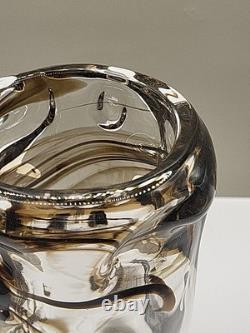 Vase en verre vintage knobbly de Whitefriars, marron strié, 1964, W Wilson, H Dyer, en très bon état