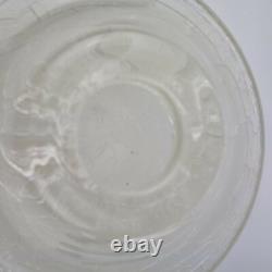 Vase intérieur blanc en verre d'art du 20e siècle effet craquelé Collection Sia 5,23 kg