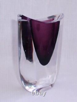 Vase lilas GH 3130 Ernest Gordon Afors Suède KOSTA BODA Verre d'art signé