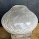 Vase Lourd En Verre D&rsquo;art Du Xxe Si&egrave;cle &agrave; Effet Craquel&eacute; Et Int&eacute;rieur Blanc, Collection Sia
