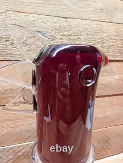 Vase oiseau en verre d’art de Sem Schanzer de L’Anverre pour Zanotta Edizioni, années 1990, Italie