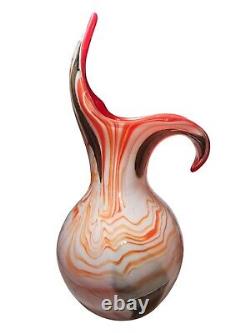 Vase opaline multicolore italien vintage des années 1960 en forme libre de Murano