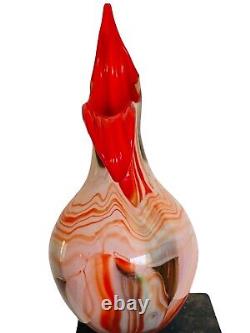 Vase opaline multicolore italien vintage des années 1960 en forme libre de Murano