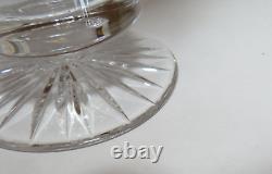 Vase pied de verre en cristal d'art suédois, style moderne du milieu du siècle, vintage 10x5