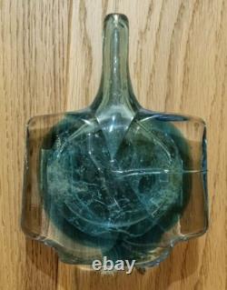 Vase poisson Mdina vintage rare et magnifique en verre d’art soufflé à la main, hauteur approx. 170 mm