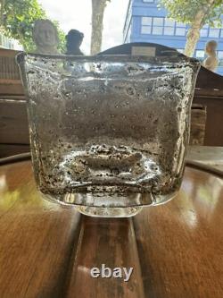 Vase / pot de fleurs en verre artistique par Benny Motzfeldt pour Plus Fredriksad