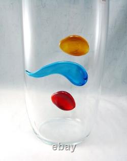 Vase(s) en verre d'art Barbini Murano énorme 13 moderne soufflé à la main neuf avec étiquette