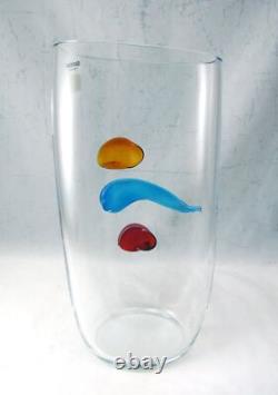 Vase(s) en verre d'art Barbini Murano énorme 13 moderne soufflé à la main neuf avec étiquette