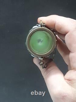 Vase suspendu en verre Art Nouveau de 19 cm de haut (R4 S2 B4)