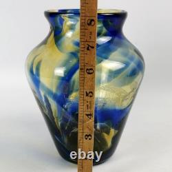 Vase tibétain en verre artistique Hartley Wood, ville de Sunderland, 1992, soufflé à la main 8