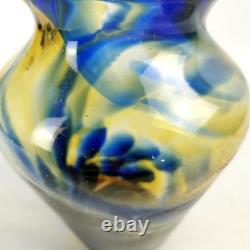 Vase tibétain en verre artistique Hartley Wood, ville de Sunderland, 1992, soufflé à la main 8