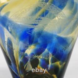 Vase tibétain en verre artistique Hartley Wood, ville de Sunderland, 1992, soufflé à la main 8