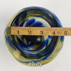 Vase tibétain en verre artistique Hartley Wood, ville de Sunderland, 1992, soufflé à la main 8