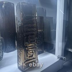 Vase totem en cannelle Whitefriars Geoffrey Baxter 9671